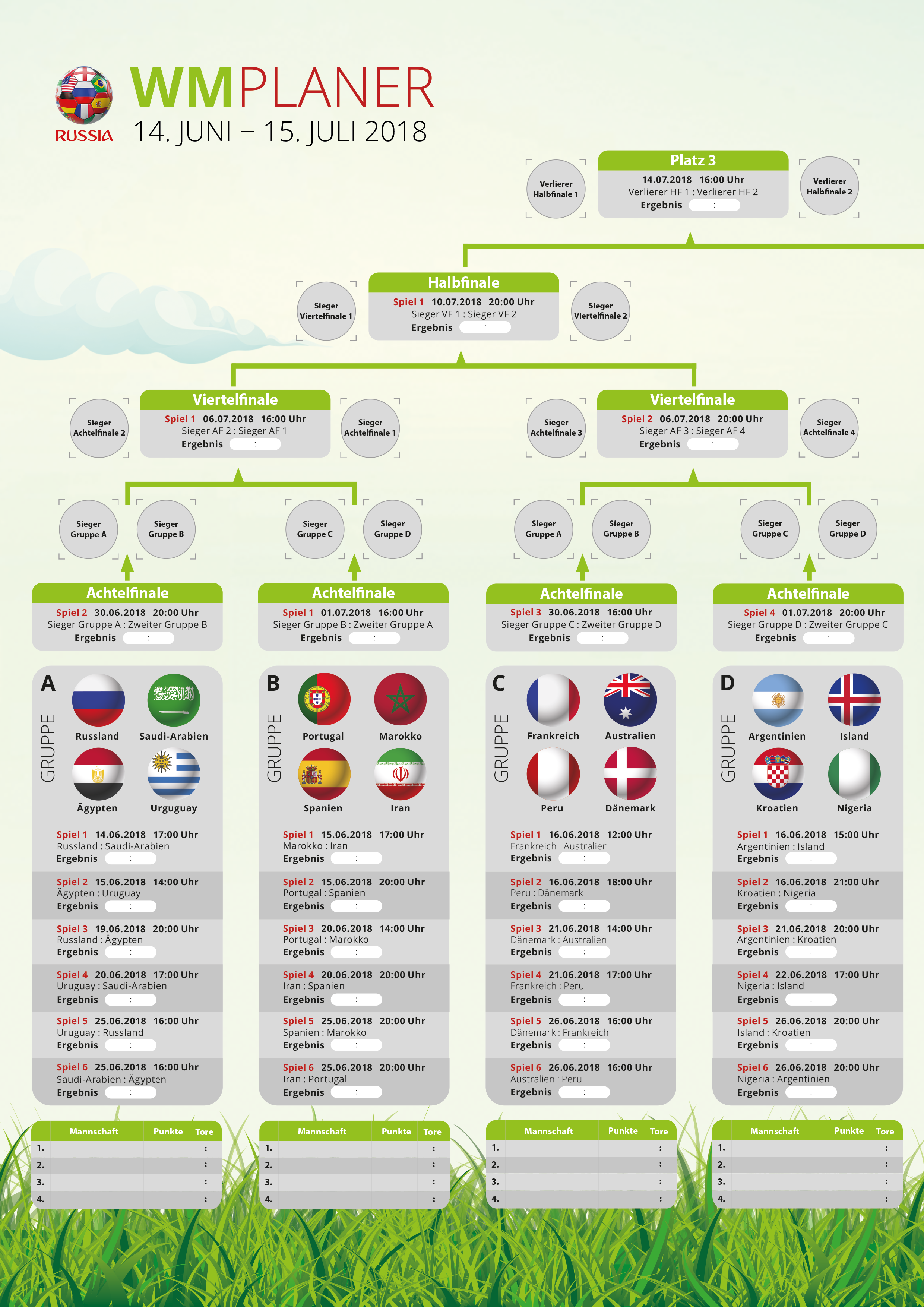 WM Spielplan 2018